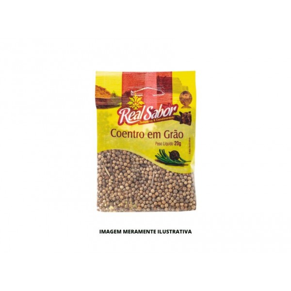TEMPERO - REAL SABOR - 15g - COENTRO EM GRAO - CX50